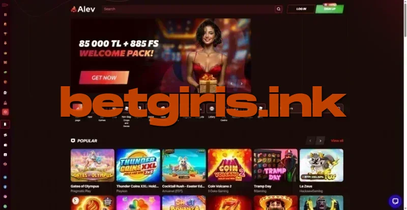 Alev Casino ana sayfa görünümü