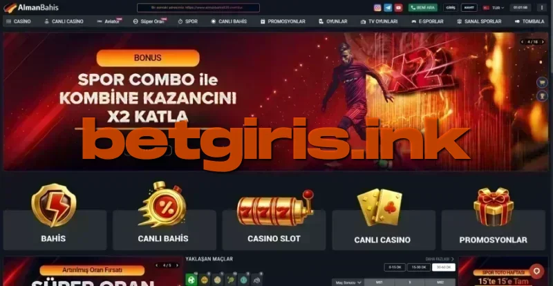 Alman Bahis ana sayfa görünümü