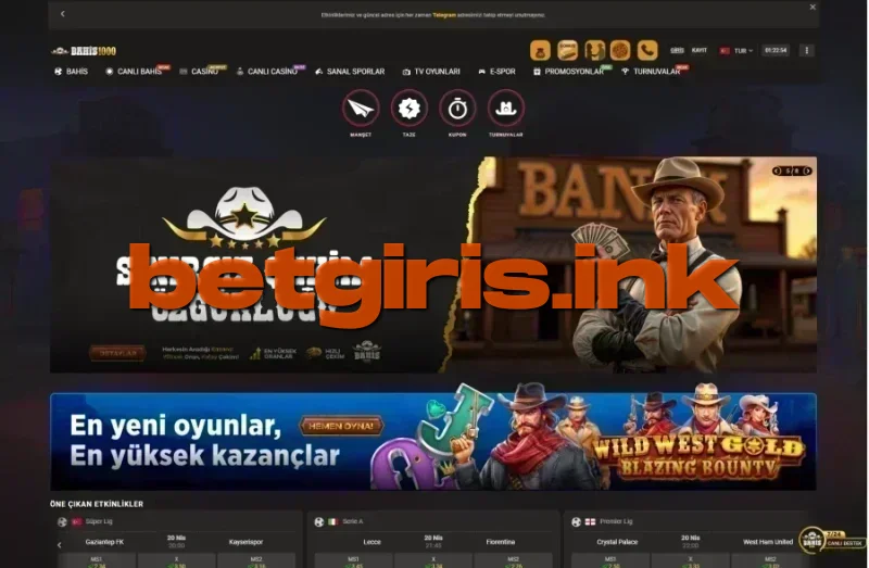 Bahis ana sayfa görünümü