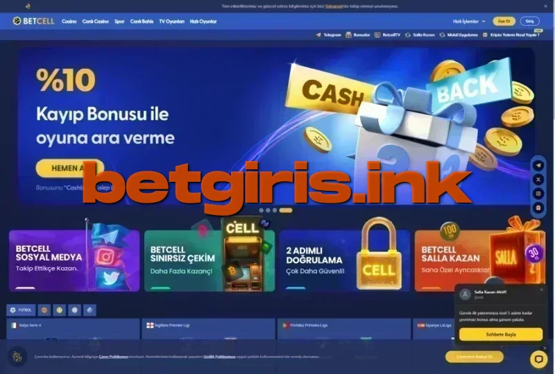 Betcell ana sayfa görünümü