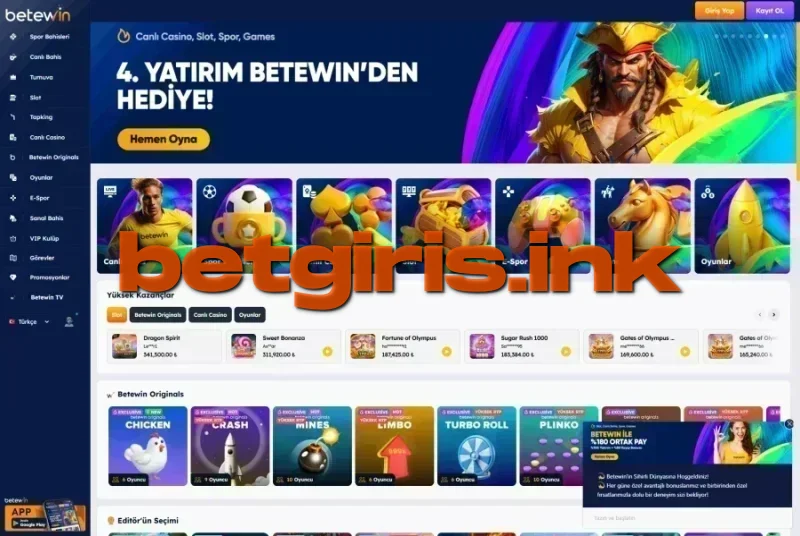 Betewin ana sayfa görünümü
