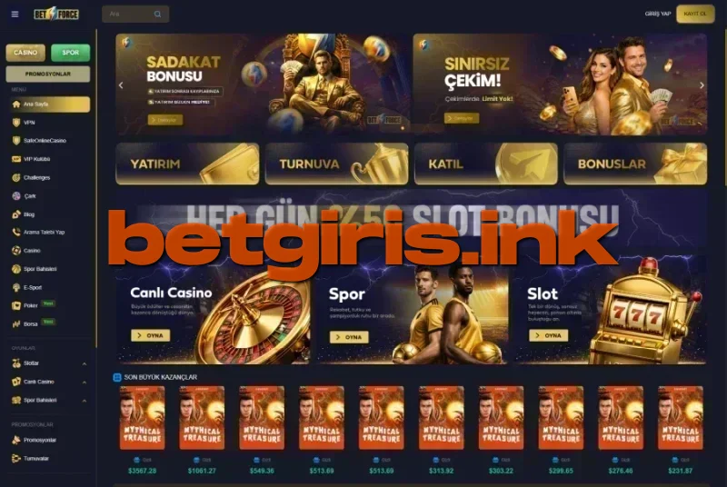 Betforce ana sayfa görünümü
