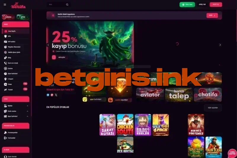 Betifa ana sayfa görünümü
