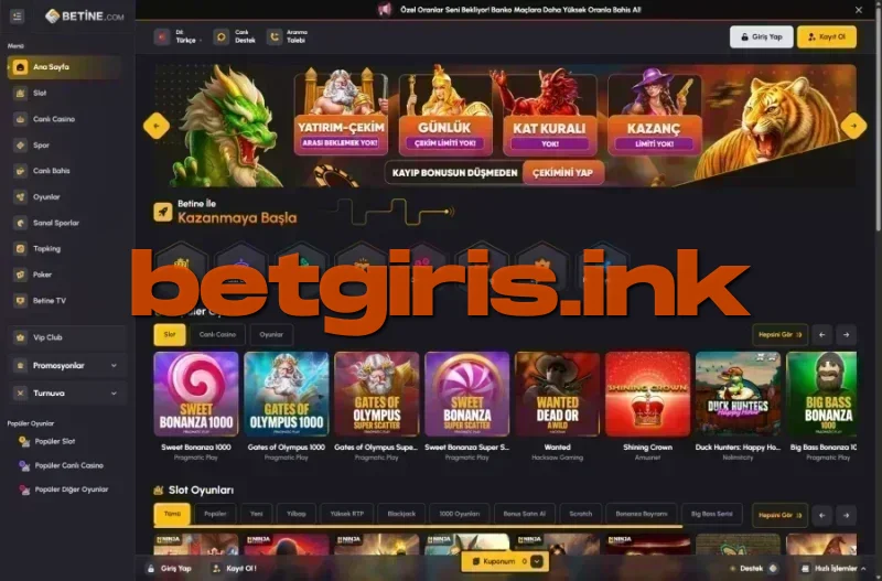 Betine ana sayfa görünümü