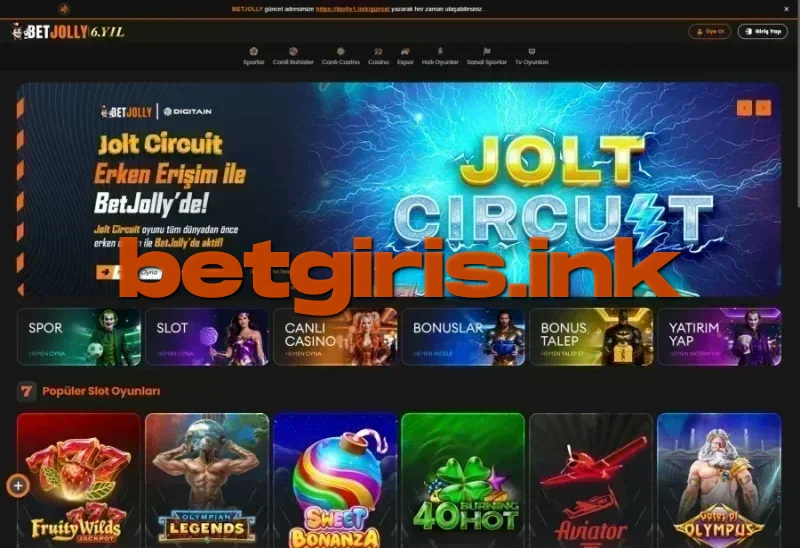 Betjolly ana sayfa görünümü
