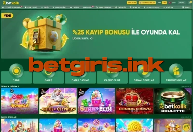 Betkolik ana sayfa görünümü