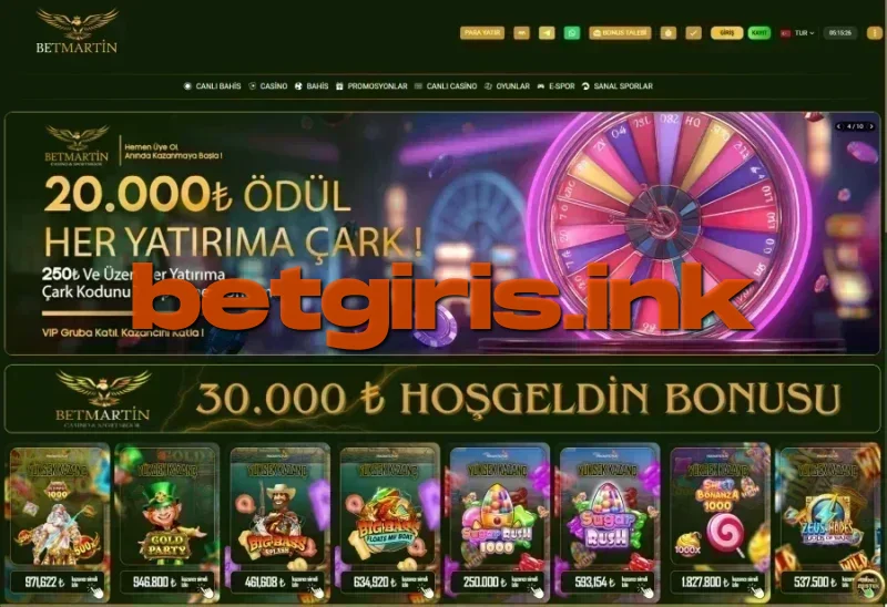 Betmartin ana sayfa görünümü