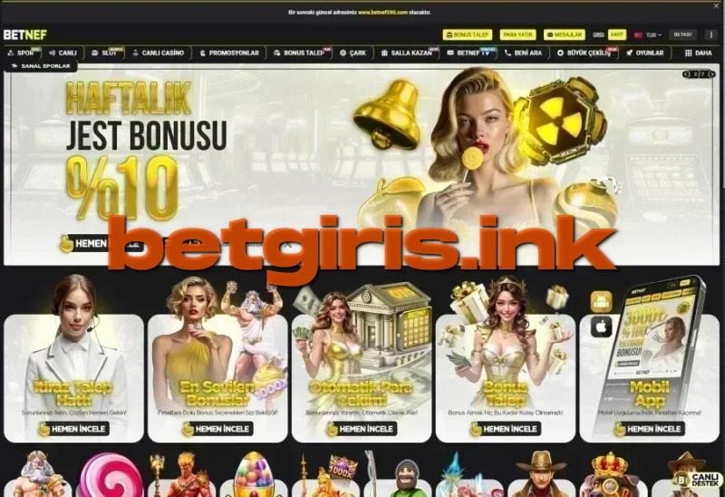 Betnef ana sayfa görünümü