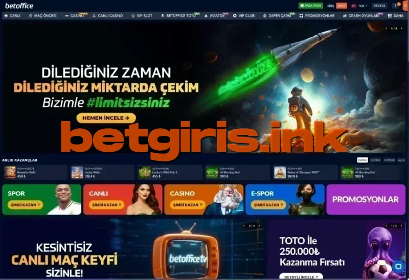 Betoffice ana sayfa görünümü