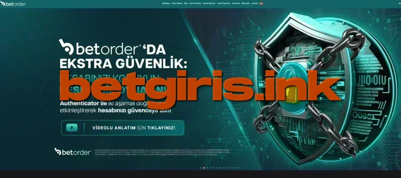 Betorder ana sayfa görünümü