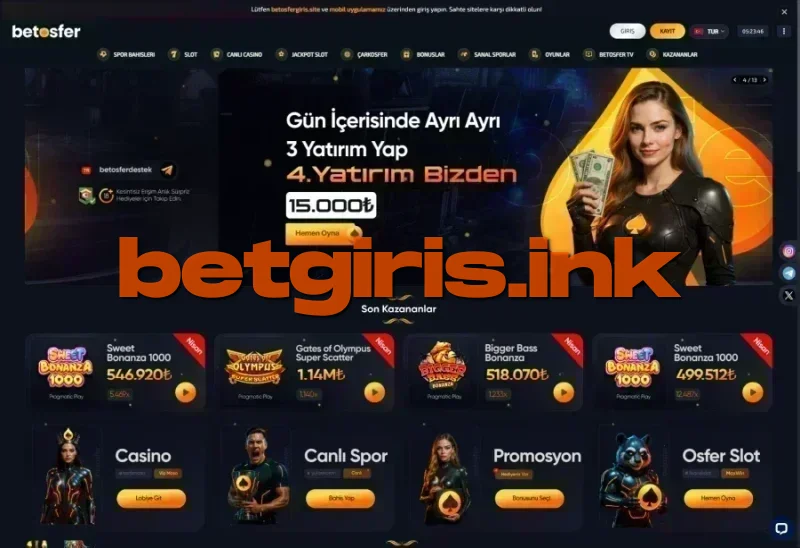 Betosfer ana sayfa görünümü