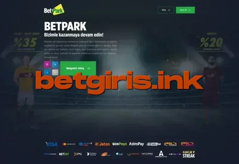 Betpark ana sayfa görünümü