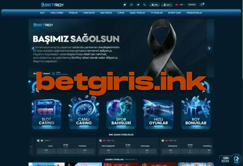 Betroy ana sayfa görünümü