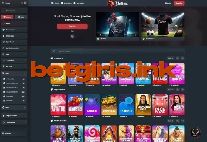Betroz ana sayfa görünümü