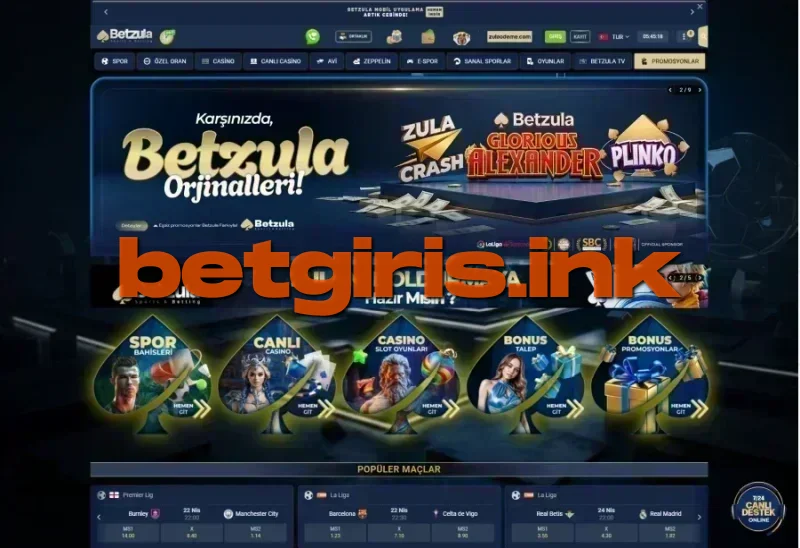 Betzula ana sayfa görünümü