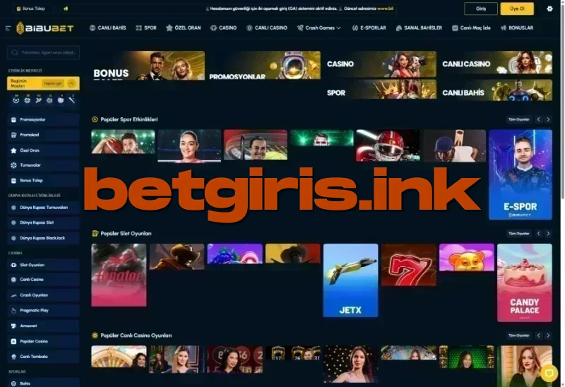 Bibubet ana sayfa görünümü