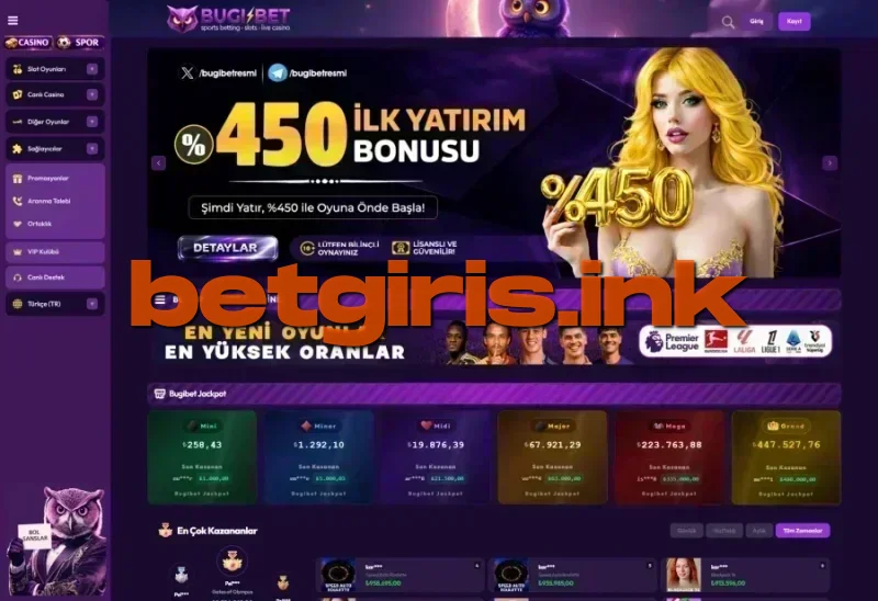 Bugibet ana sayfa görünümü