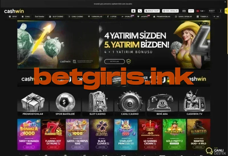 Cashwin ana sayfa görünümü
