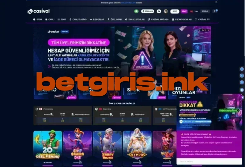 Casival ana sayfa görünümü