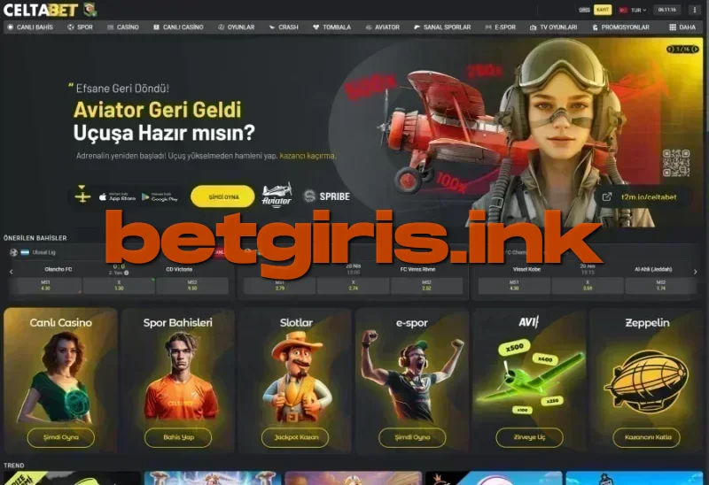 Celtabet ana sayfa görünümü