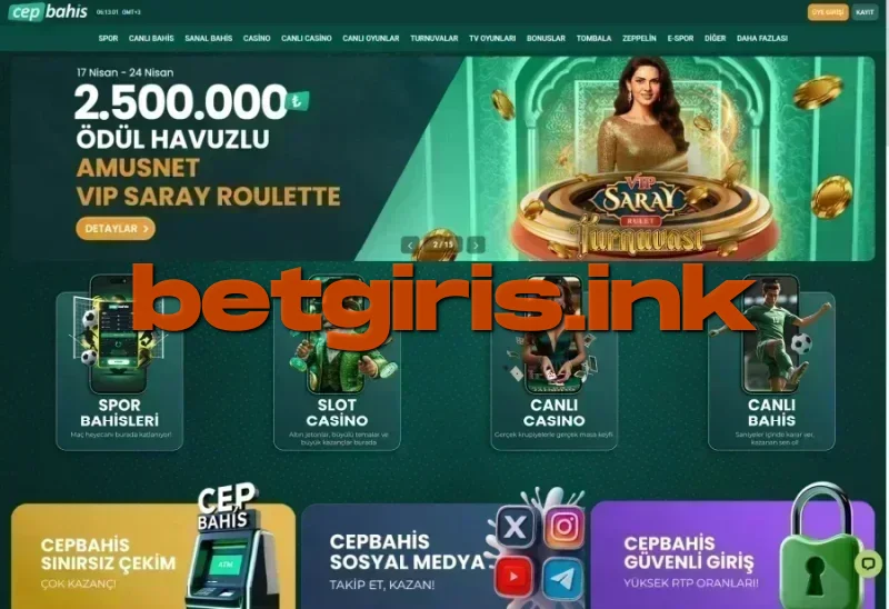 Cepbahis ana sayfa görünümü