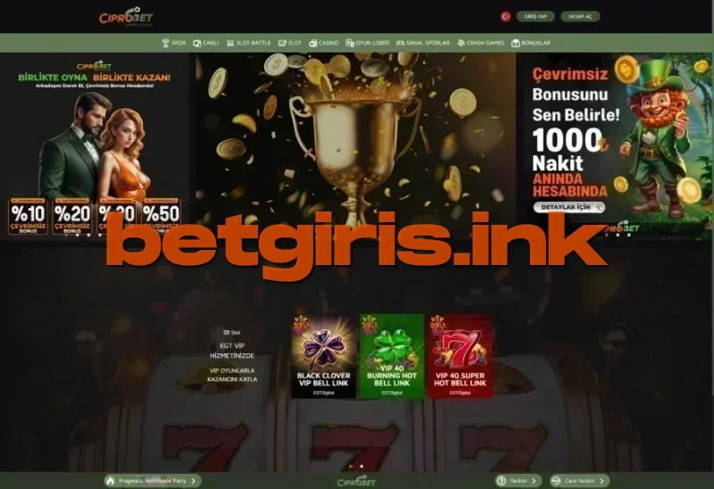 Ciprobet ana sayfa görünümü