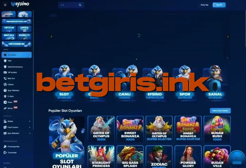Efsino ana sayfa görünümü