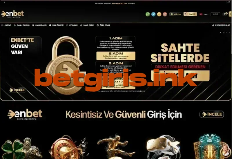 Enbet ana sayfa görünümü