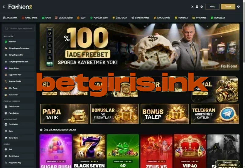 Fashionbet ana sayfa görünümü
