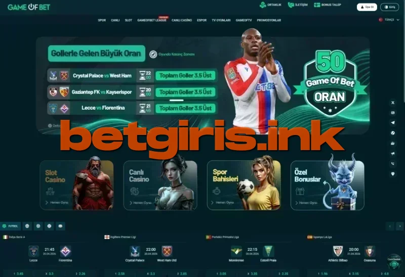 GameOfBet ana sayfa görünümü