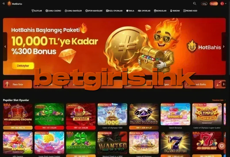 Hotbahis ana sayfa görünümü