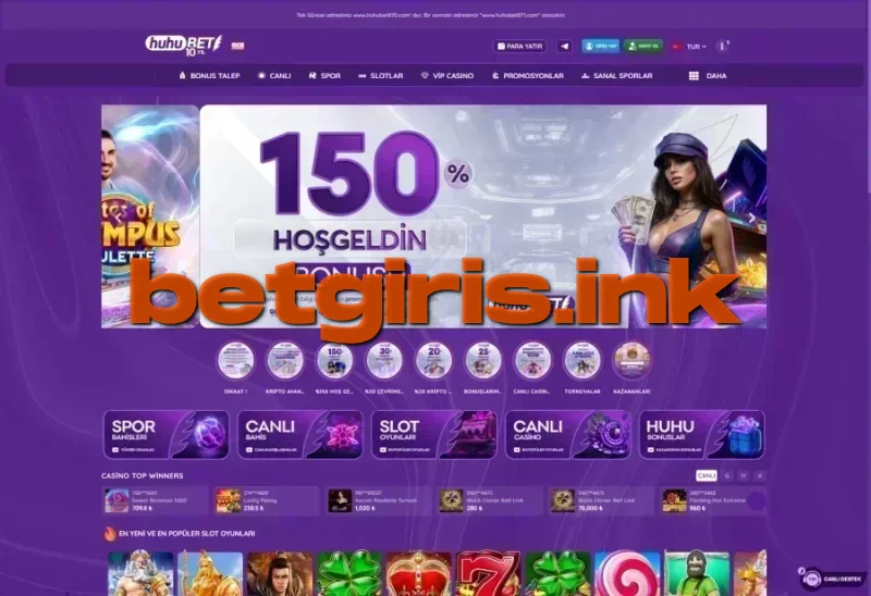 Huhubet ana sayfa görünümü