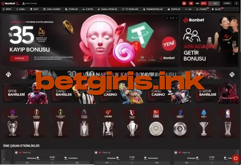 İkonbet ana sayfa görünümü