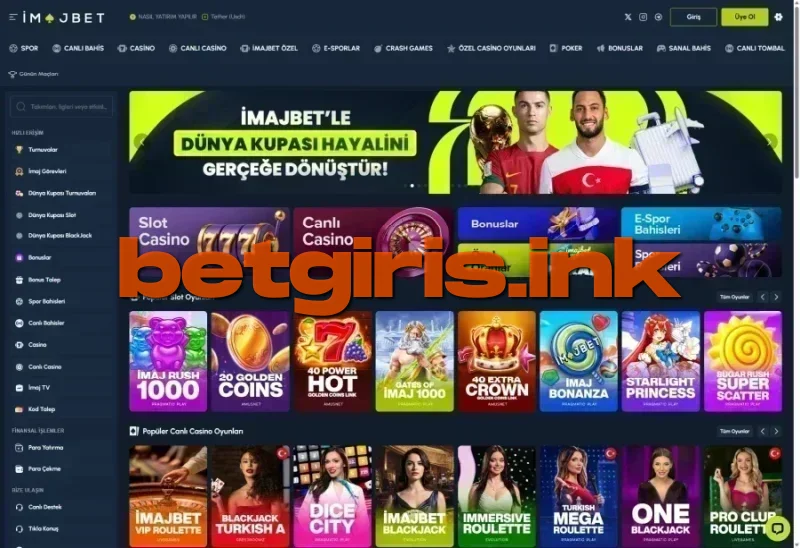 İmajbet ana sayfa görünümü