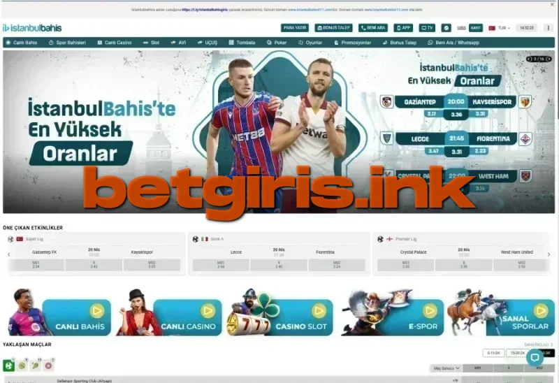 İstanbul Bahis ana sayfa görünümü