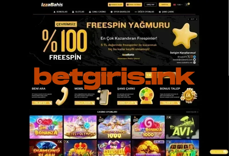 İzzabahis ana sayfa görünümü