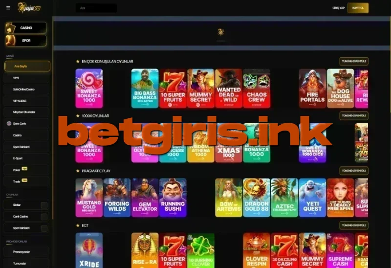 Jojova ana sayfa görünümü