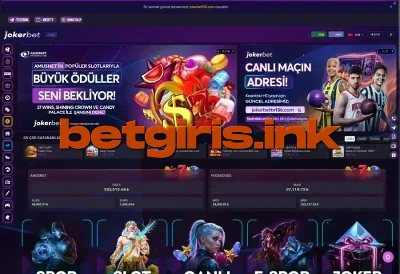 Jokerbet ana sayfa görünümü