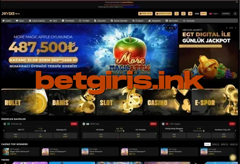 Joybet ana sayfa görünümü