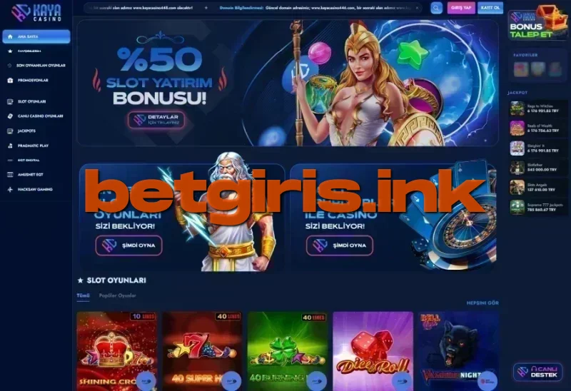 Kaya Casino ana sayfa görünümü