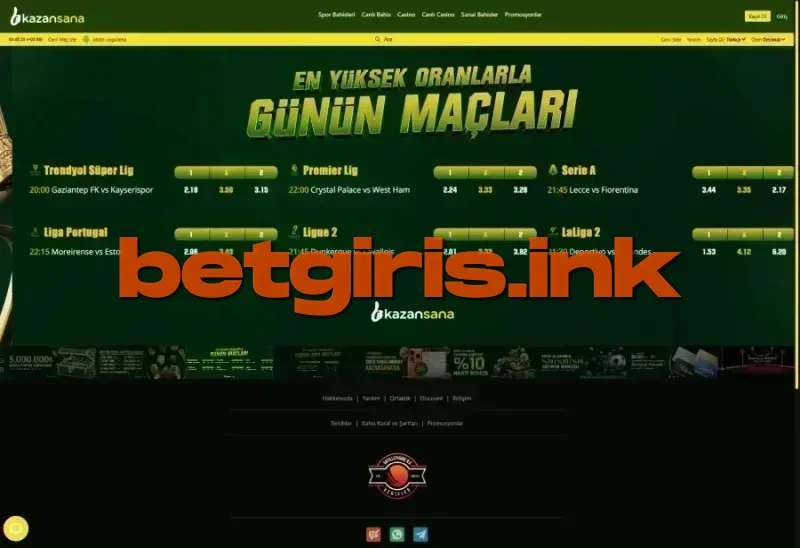 Kazansana ana sayfa görünümü