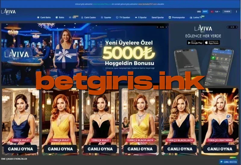 Lavivabet ana sayfa görünümü