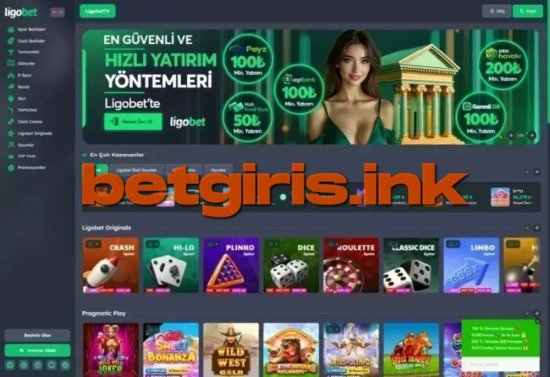 Ligobet ana sayfa görünümü