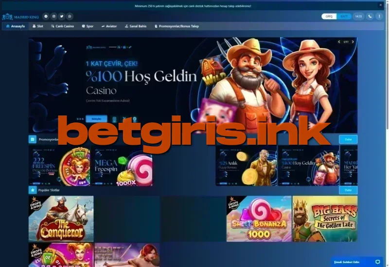 MadridKing ana sayfa görünümü