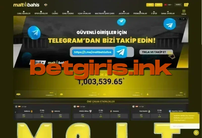 Maltbahis ana sayfa görünümü
