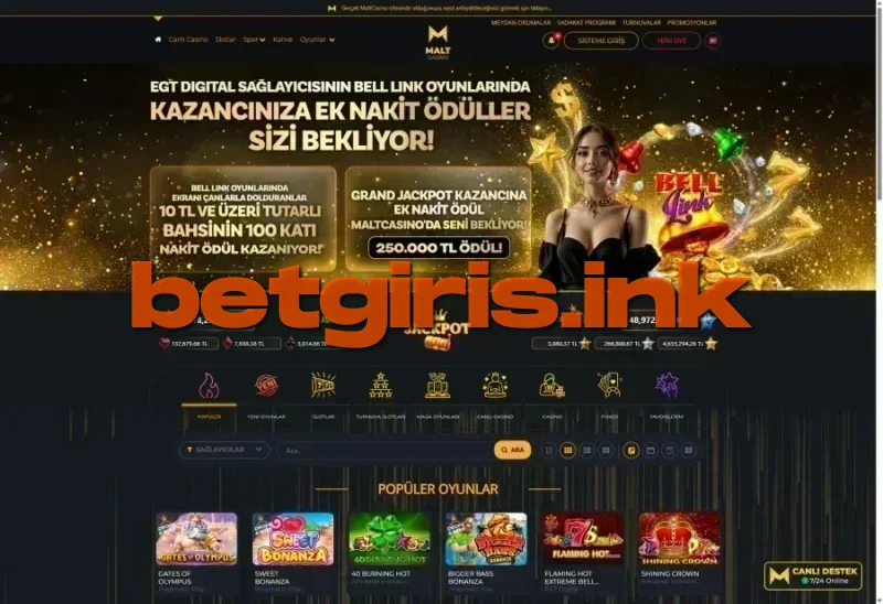 MaltCasino ana sayfa görünümü