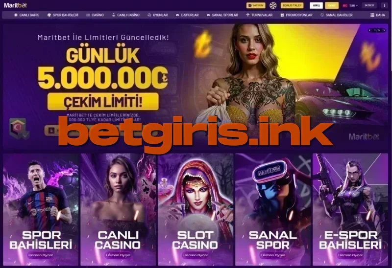 Maritbet ana sayfa görünümü
