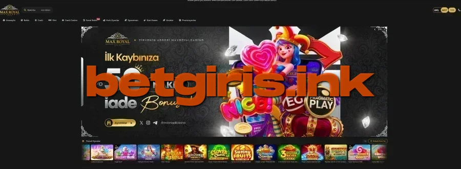 Maxroyal Casino ana sayfa görünümü