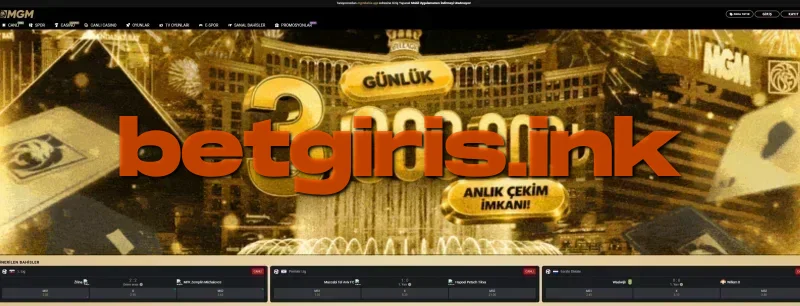 MGM Bahis ana sayfa görünümü