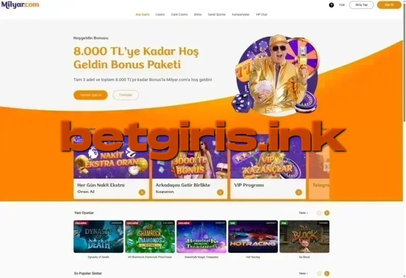 Milyar ana sayfa görünümü